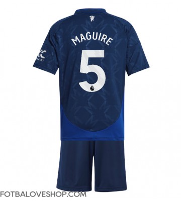 Manchester United Harry Maguire #5 Dětské Venkovní Dres 2024-25 Krátký Rukáv (+ trenýrky)